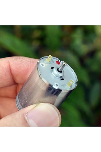 ROBİZ Rs370 Karbon Fırçalı Dc Motor Dual Çift Milli Dc 12v / 24v 13500 Rpm Rc Ucak Rc Bot Oyuncak Araba - Resim 2