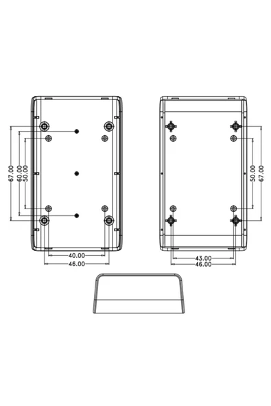 ROBA Ak-s-03 Plastik Kutu A11 ( Siyah-beyaz ) Elektronik Devre Kutusu - Resim 6