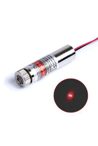 ROBİZ Nokta Lazer Modül Kırmızı 5mw 650nm Lens Odak Ayarı 12mm Çap - Resim 2