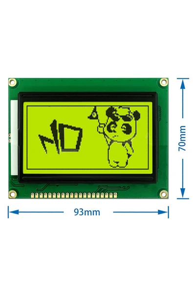 ROBİZ 2.9 Inch 12864b V2.0 Yeşil Glcd Modül Spi 5v 128x64 Pixel Grafik Lcd Display Ekran
