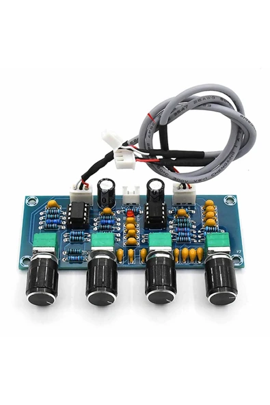 ROBİZ Ne5532 Ton Kontrol Kartı Ses Tiz Orta Bas Ayar Dc 12 24v Gitar Enstrüman Ses Sinyal Teyp Cd Çalar - Resim 4