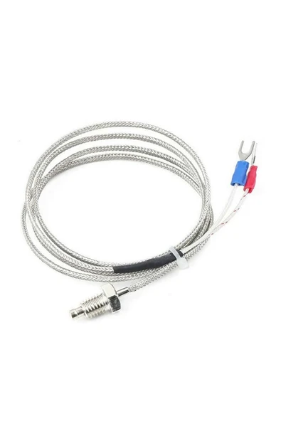 ROBİZ K Tip Thermocouple Sıcaklık Isı Sensörü 1 Metre 0c / 800c Paslanmaz Çelik M6 Dişli Prob K Tip - Resim 7