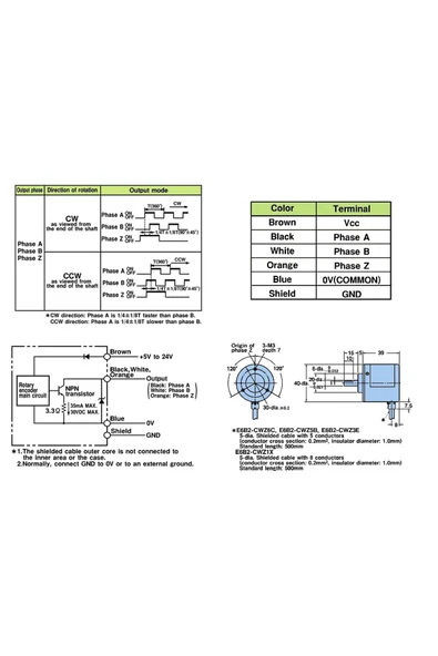 ROBİZ Omron E6b2-cwz6c 1000 Pals Optik Rotary Enkoder Dc 5v/24v Döner Encoder A B Z 3 Fazlı Motor - Resim 7