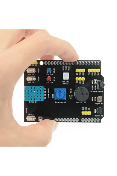 ROBİZ Arduino Sensör Shield Çok Fonksiyonlu Sensör Kartı Dht11 Lm35 Ldr - Resim 6