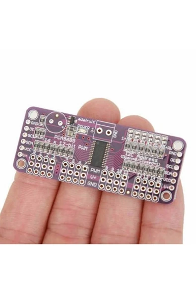 ROBİZ Pca9685 I2c 16 Kanal Programlanabilir 12 Bit Pwm Sinyal Oluşturucu Kartı Servo Motor Sürücü - Resim 10