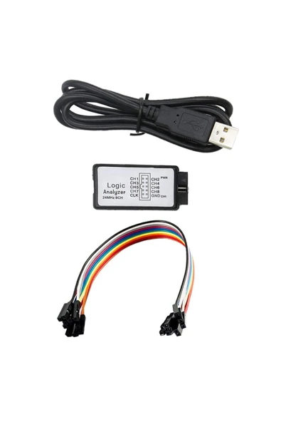 ROBİZ Usb Lojik Analizör  24 mhz 8 Kanal - Spı I2c Uart Can Dmx512 Profesyonel Data Inceleme Debug Aracı - 3