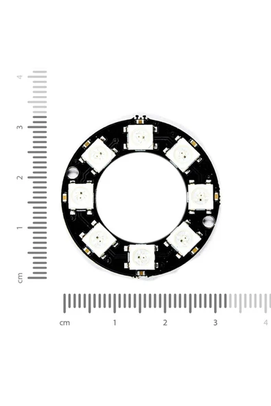 ROBİZ 8 Bit Neopixel Halka Ring Ws2812b 5050 Rgb Led Modül 5050 Adreslenebilir Lamba Kart Full Color Ekran - Resim 8