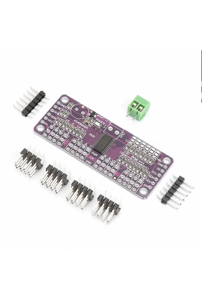 ROBİZ Pca9685 I2c 16 Kanal Programlanabilir 12 Bit Pwm Sinyal Oluşturucu Kartı Servo Motor Sürücü - Resim 3