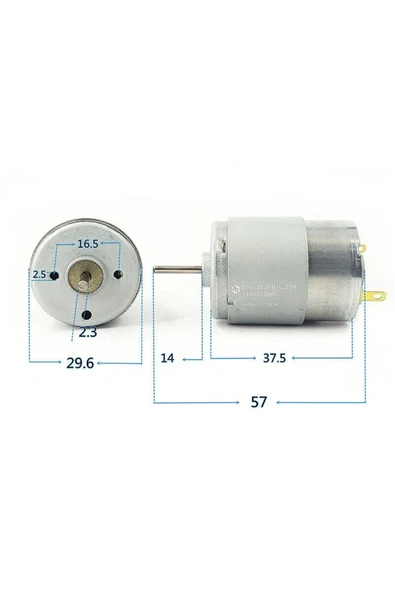 ROBİZ Rs380 Dc Motor Yüksek Hızlı Dc 18v Dıy Rc Oyuncak Model Araba Bot - Resim 7