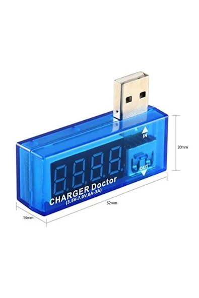 ROBİZ Usb Voltmetre Ampermetre Şarj Doktor Akım Voltaj İzleyici Şarj - 7