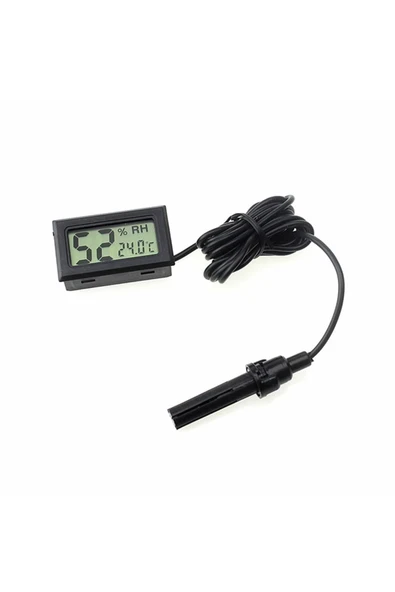 ROBİZ Mini Nem Sıcaklık Ölçer Ekran Dijital Termometre Kuluçka Sera Depo Ev Oda Ofis Medikal Panel Montaj - Resim 4
