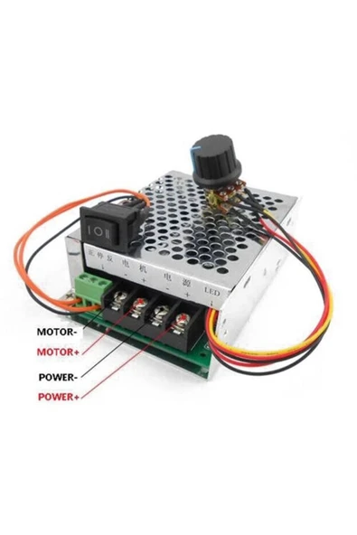 ROBİZ 40a 50v Dc Motor Hız Kontrol Devresi Ayarlanabilir Motor Sürücü - Resim 7
