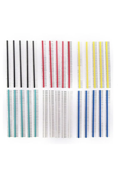 ROBİZ 30 Adet 40 Pin Erkek Header Seti 6 Renkli 2.54mm Kırılabilir - Resim 2