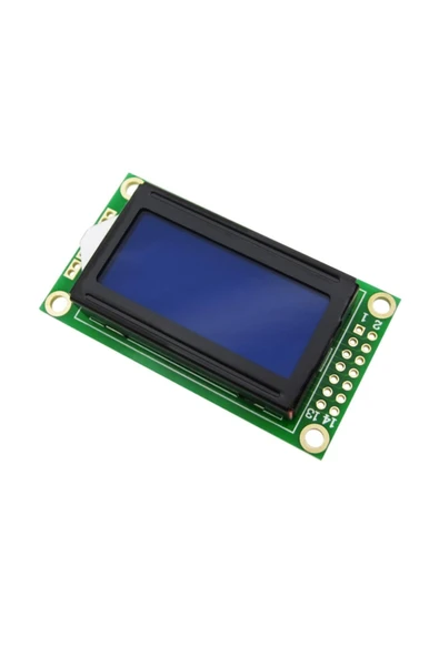 ROBİZ 0802a 2x8 Mavi Karakter Lcd Modül Display Ekran 5v Beyaz Arka Işık 8x2 8 X 2 Lcd Gösterge Menü - 2