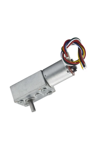 ROBİZ Jgy-370b Dc Motor 12v 30rpm Enkoderli Redüktörlü Hız Okuyucu - Resim 6