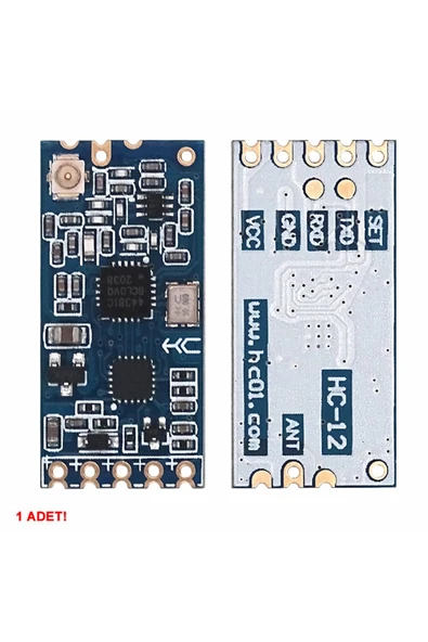 ROBİZ 433mhz 1000 Metre Hc-12 1000mt Rf Modül Kablosuz Haberleşme Alıcı Verici Seri Port Uzaktan Kontrol - Resim 4