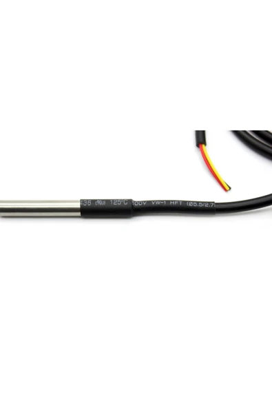 ROBİZ Kablolu Su Geçirmez Ds18b20 Ds1820 Sıcalık Isı Sensörü 1 Metre Arduino Yeni - Resim 4