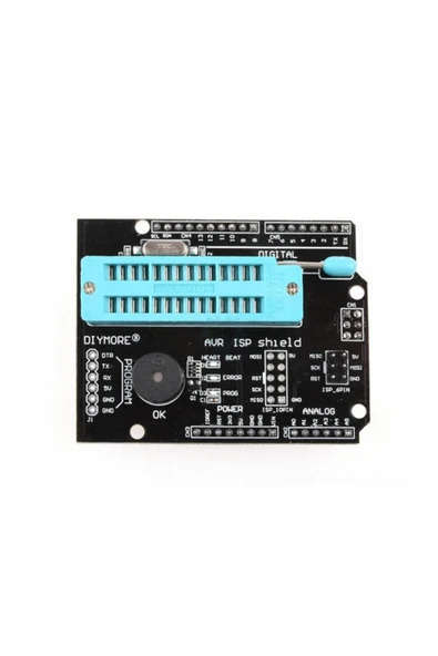ROBİZ Arduino Avr Isp Programlama Shield Genişleme Kartı Zif Soket - Resim 5