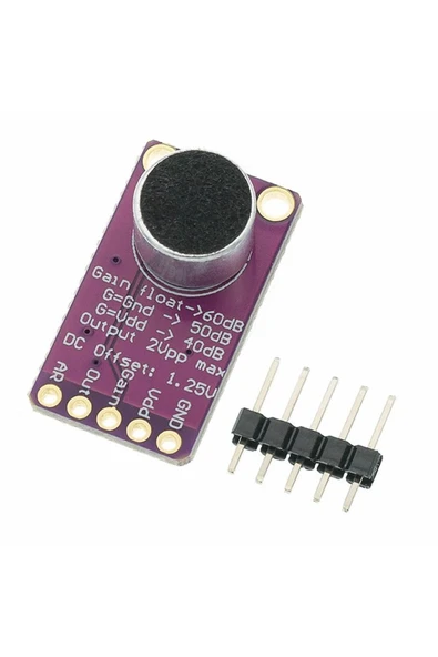ROBİZ Max9814 Amplikatörlü Analog Mikrofon Modülü Stabil Otomatik 60db Kazanç Kontrol - Resim 3