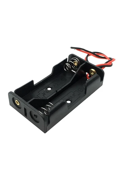 ROBİZ 2'li Aa Kalem Pil Kutusu Yuvası 3v Kablolu Kalem Pil Tutucu - Resim 3