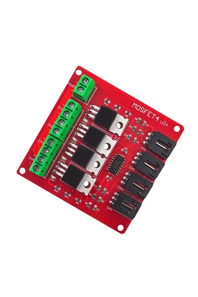 ROBİZ 4 Kanal Mosfet Sürücü Modül Pwm Hız Kontrol Motor Selenoid Valf Anahtar Led Lamba Dimmer - Resim 7