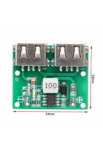 ROBİZ 6-24v To 5v 3a Dual Usb Çıkış Voltaj Düşürücü Hw-681 2x Usb Çıkış Şarj Taşınabilir Güç Kaynağı - Resim 7