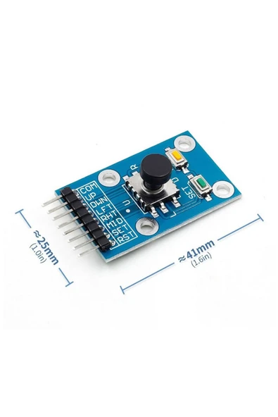 ROBİZ Navigasyon Joystick Modülü 4 Yön Joystick 3 Kullanıcı Butonu Keypad Tuş Takımı Kumanda ürün görseli