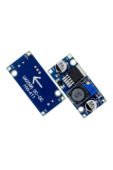 ROBİZ Ayarlanabilir 3a Mini Güç Kaynağı Voltaj Düşürücü Lm2596 Modül - Resim 3