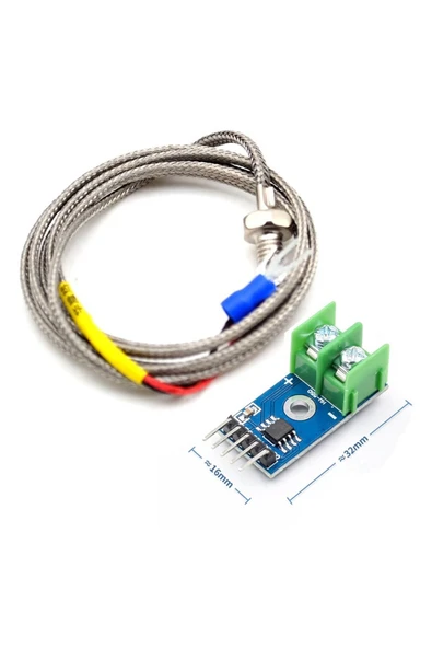 ROBİZ Max6675 Modül + K Tip Termokupl - Sıcaklık Isı Sensörü -20c +85c - Resim 6