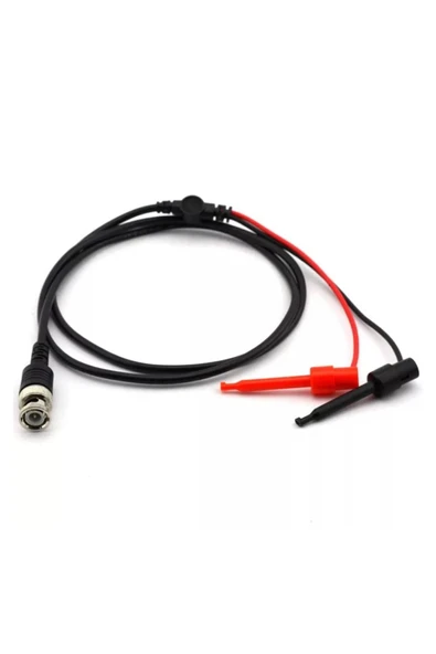 ROBİZ Bnc To Kanca Tip Test Ölçme Probu Osiloskop Ve Sinyal Jeneratörü Probu 1 Metre 2.5a 50ohm Kırmızı - Resim 4