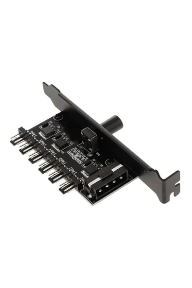 ROBİZ 6 Port Fan Çoğaltıcı Hız Kontrol Kartı Molex Güç Giriş Soketi 12v ürün görseli