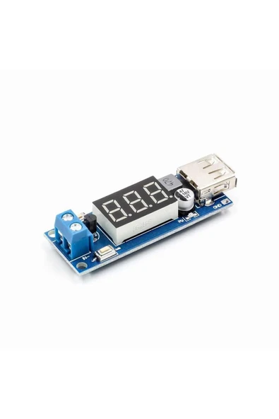 ROBİZ 40v To 5v 2a Voltaj Düşürücü Usb Çıkış Soketi Mobil Güç Kaynağı Power Modül Voltmetre Mp4 Araba Araç - Resim 4
