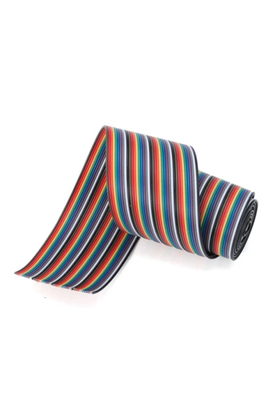 ROBİZ 40 Pin Rainbow Ribbon Idc Kablo 1 Metre 10 Renk Dupont Kablo Flat - Resim 5