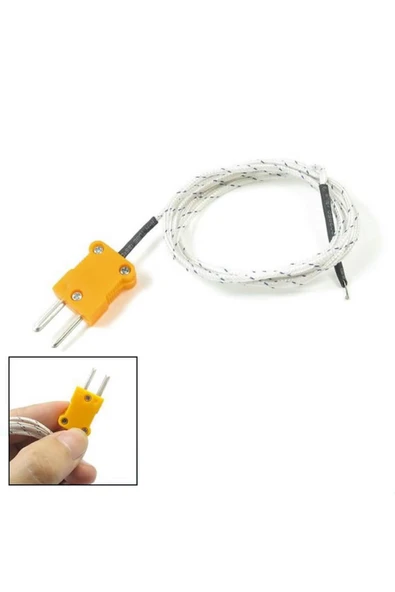 ROBİZ K-type Tp-01 Thermocouple Sıcaklık Isı Sensör 1 Metre Prob Rtd Isıtıcı Fırın Kazan Termostat - Resim 4