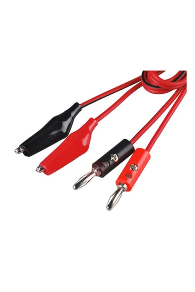 ROBİZ Krokodil Banana Kablo Çifti Güç Kaynağı Multimetre Voltmetre Osiloskop Elektrik Test Ölçme Kablosu - Resim 7