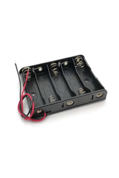 ROBİZ 5'li Aa Kalem Pil Kutusu Yuvası 7.5v Kablolu Kalem Pil Tutucu - Resim 5