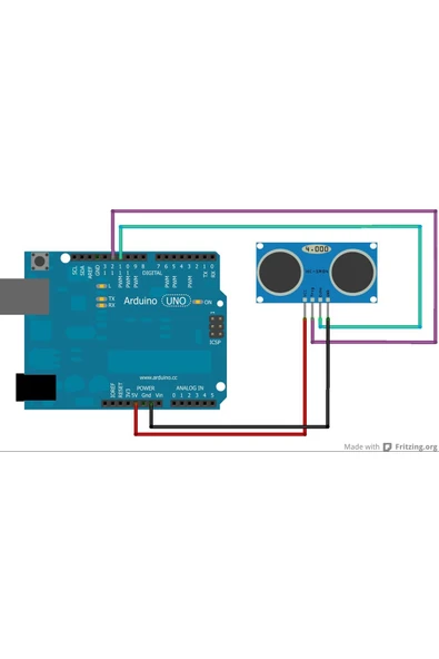 ROBİZ Hc-sr04 Ultrasonik Mesage Algılama Sensörü Mesafe Engel Uzaklık Algılama Ultrasonic Ses Sensörü - Resim 7