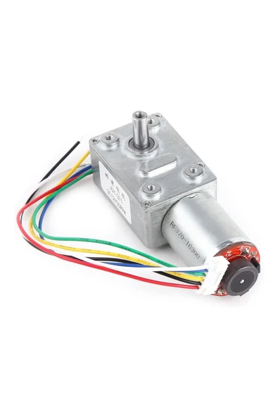 ROBİZ Jgy-370b Dc Motor 12v 30rpm Enkoderli Redüktörlü Hız Okuyucu ürün görseli