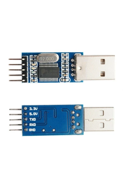 ROBİZ Pl2303 Usb To Rs232 Ttl Uart Çevirici Modül Seri Port Haberleşme Mcu Uydu Alıcı Dvd Gsm Telefon - Resim 6