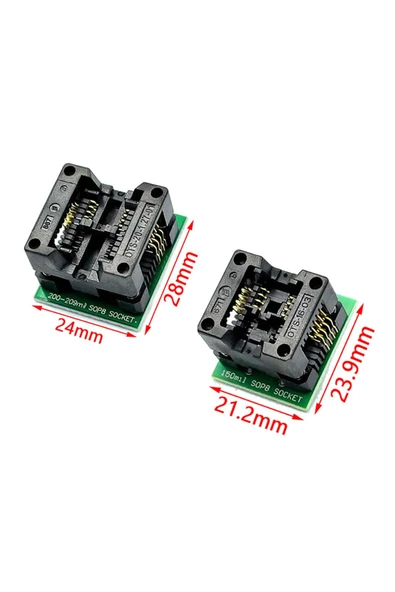 ROBİZ 150 Mil Ve 200 Mil Smd Soic8 Sop8 So8 To Dip8 Yaylı Soket Adaptör Eeprom Flash Programlayıcı Entegre - Resim 8