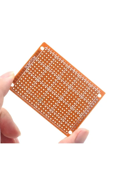 ROBİZ 5x7cm Pertinaks Pcb Proto 10x24 432 Adet Bakır Delik Prototip Deney Kartı 2.54mm Pertenaks - Resim 13