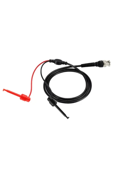 ROBİZ Bnc To Kanca Tip Test Ölçme Probu Osiloskop Ve Sinyal Jeneratörü Probu 1 Metre 2.5a 50ohm Kırmızı - Resim 3