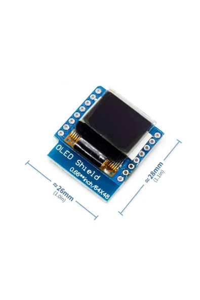 ROBİZ Wemos D1 Mini Oled Shield Modül 64x48 Pixel Lcd Wireless Wifi Iot