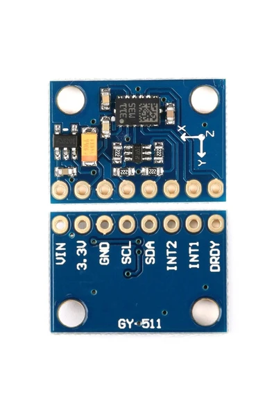 ROBİZ Gy-511 Lsm303dlhc 3 Eksen Ivme Ölçer 3 Eksen Manyetometre Sensör Modülü Pusula 3v-5v I2c Manyetik - 7
