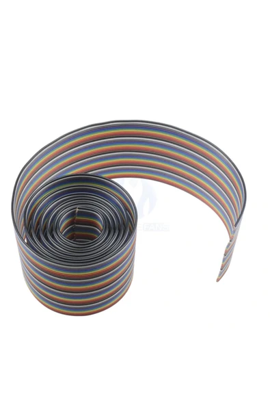 ROBİZ 40 Pin Rainbow Ribbon Idc Kablo 1 Metre 10 Renk Dupont Kablo Flat - Resim 6