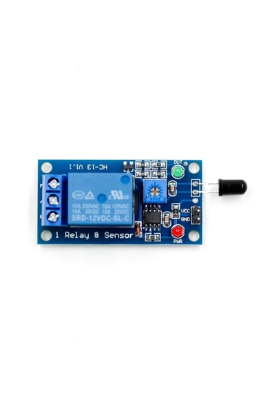 ROBİZ 12v Röleli Alev Ateş Algılama Sensör Modülü Yangın Alarmı 80cm - Resim 4