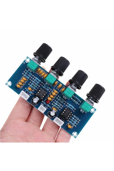 ROBİZ Ne5532 Ton Kontrol Kartı Ses Tiz Orta Bas Ayar Dc 12 24v Gitar Enstrüman Ses Sinyal Teyp Cd Çalar - Resim 3