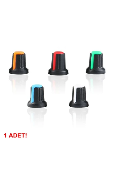 ROBİZ Plastik Pot Başlığı 6mm Potansiyometre Rotary Enkoder Ses Voltaj Kontrol 360 Derece