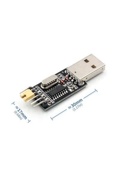 ROBİZ Ch340g Usb Rs232 Uyumlu Ttl Uart Çevirici Modül Seri Port Haberleşme Arduino ürün görseli