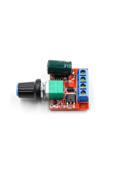 ROBİZ 5v / 35v 5a Mini Dc Motor Sürücü Hız Kontrol Devresi 0-100% Pot Kontrollü Pwm Dc Led Dimmer - 5